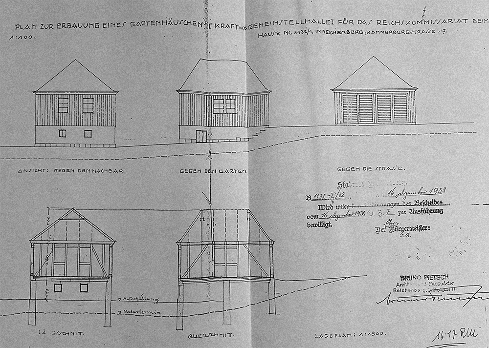 Krátce po nastěhování říšského komisariátu byly provedeny stavební úpravy, ty realizoval architekt Bruno Pietsch.